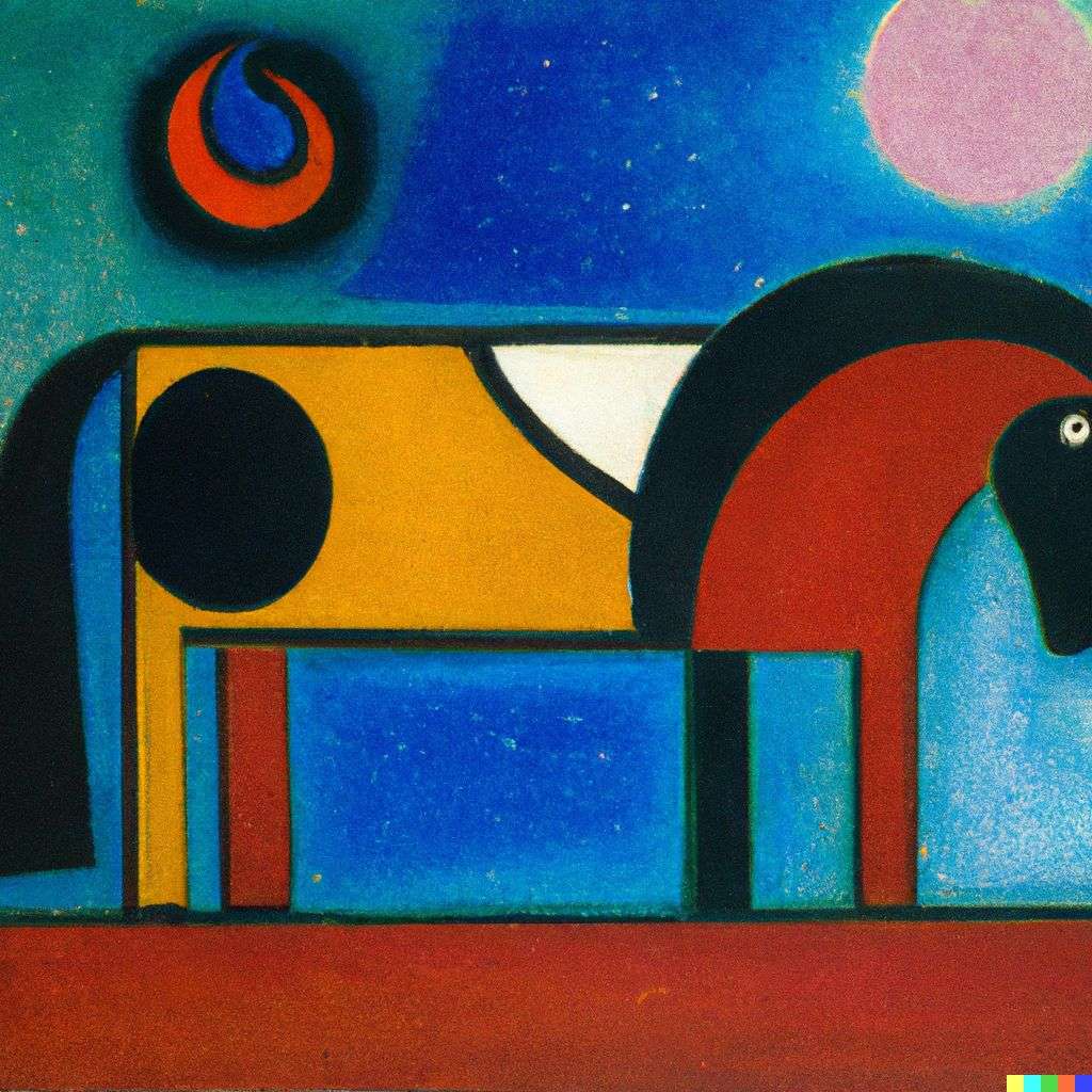 a horse, painting by Wassily Kandinsky